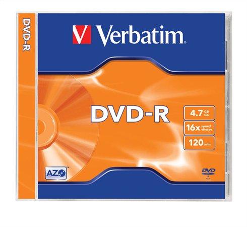 DVD-R disk, AZO, 4,7GB, 16x, 1 ks, klasický obal, VERBATIM 1