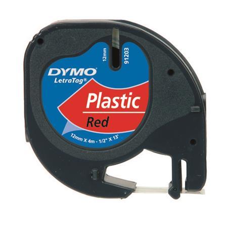 Páska do štítkovača, 12 mm x 4 m, DYMO "Letratag", červená