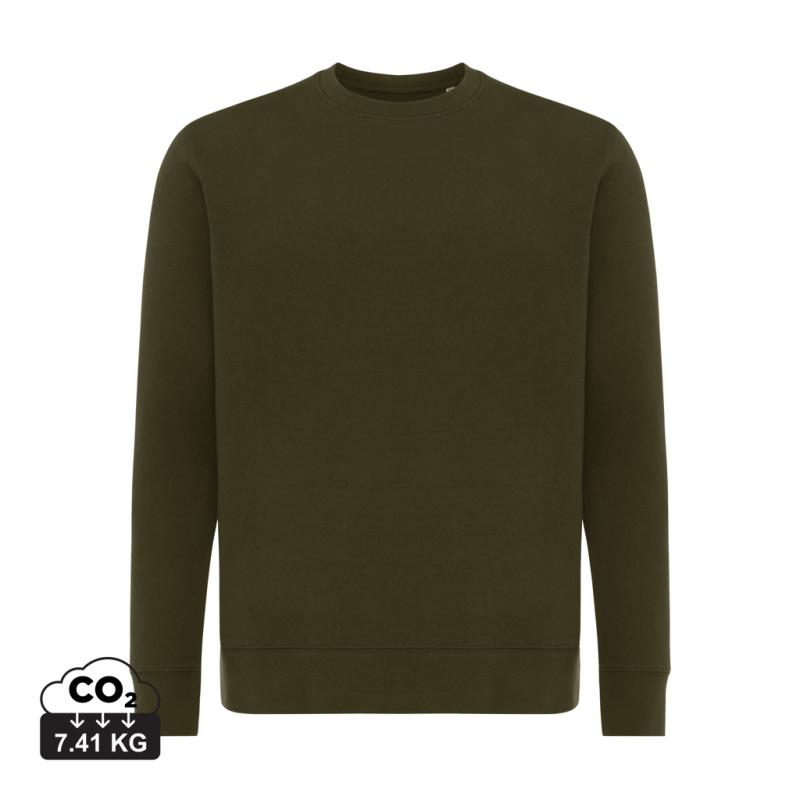 Ľahká mikina IQONIQ Etosha z recykl. bavlny khaki XXXL