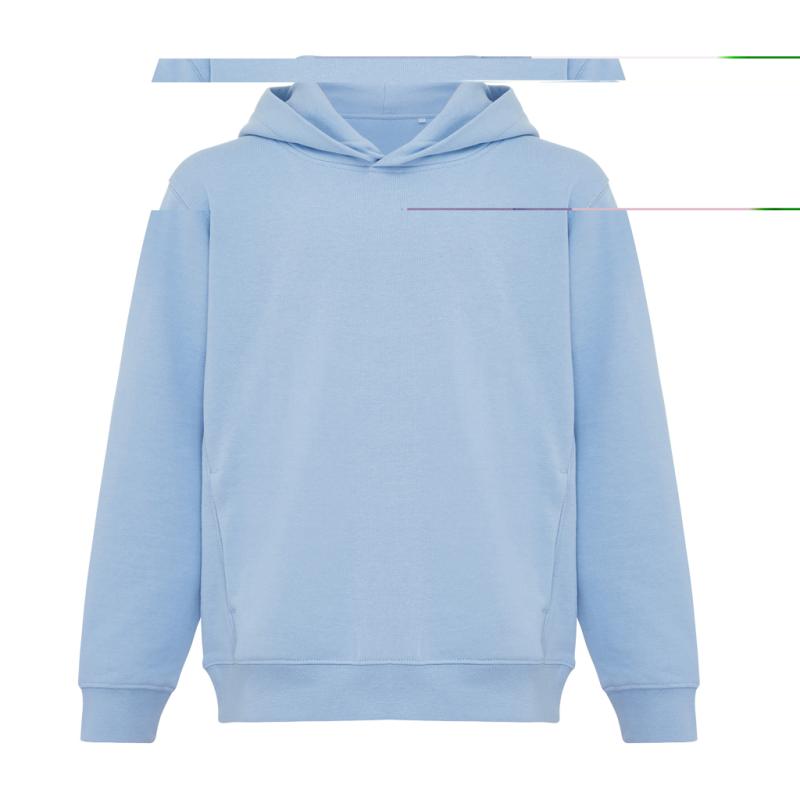 Detská mikina s bočnými vreckami IQONIQ Yengo z rec. bavlny sky blue 9-10r (135-140cm) 1