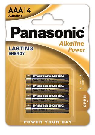 Batéria,  AAA mikrotužková, 4 ks, PANASONIC "Alkaline power" 1