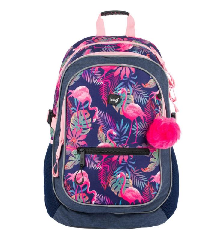 BAAGL SET 3 Flamingo: batoh, penál, sáček 1