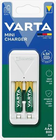 Nabíjačka batérií, AA/AAA, 2x800 mAh AAA, VARTA "Mini" 1