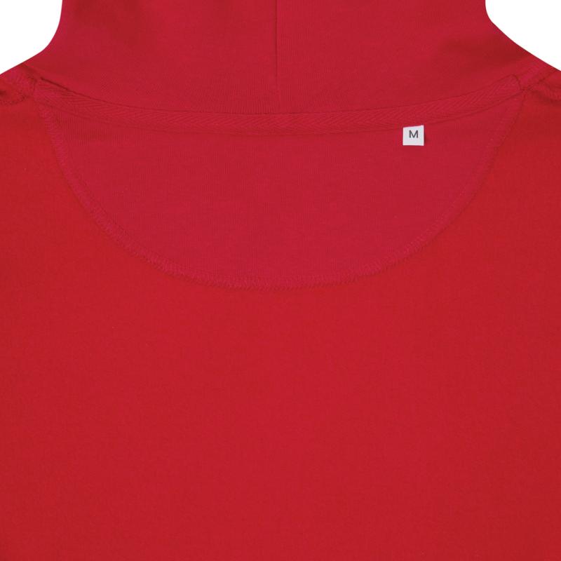 Ľahká mikina s kapucňou IQONIQ Rila z recykl. bavlny červená XXXL 3