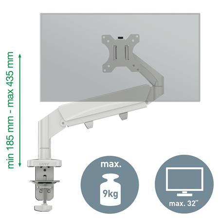 Rameno na jeden monitor, LEITZ "Ergo", svetlosivá 4