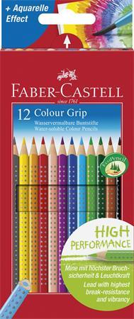 Farebné ceruzky, sada, trojhranný tvar, FABER-CASTELL "Grip 2001", 12 rôznych farieb 1