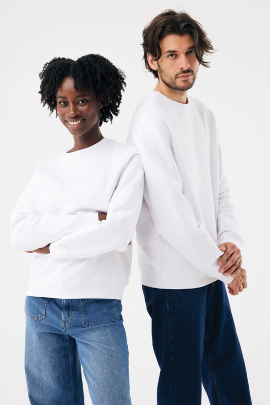 IQONIQ Toria Unisex mikina s okrúhl. výstrihom z rec. bavlny recycled white M 17