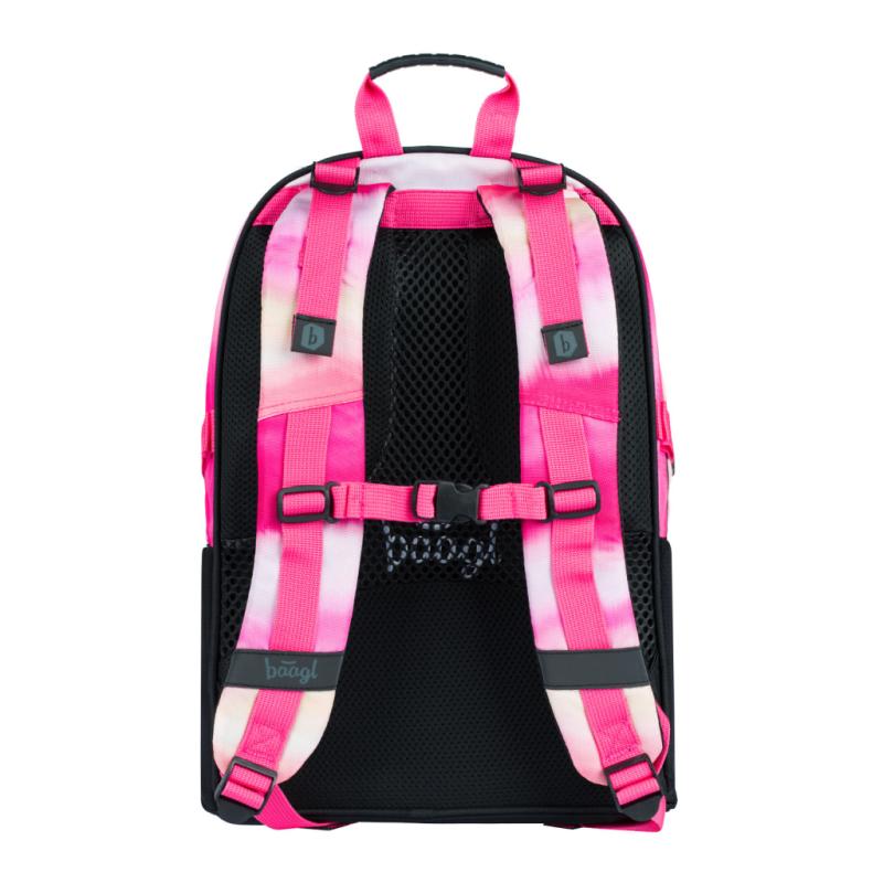 BAAGL Školský batoh Skate Pink Stripes 3