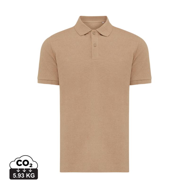 Polo tričko IQONIQ Yosemite z recykl. bavlny heather brown XL