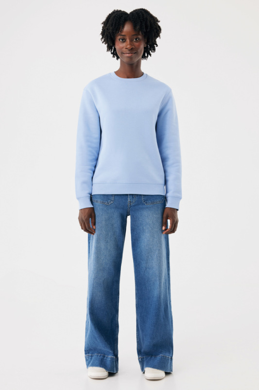 IQONIQ Toria Unisex mikina s okrúhl. výstrihom z rec. bavlny sky blue L 6