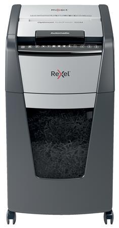 Skartovací stroj, mikrokonfetti, 300 listov, REXEL, "Optimum AutoFeed+ 300M"