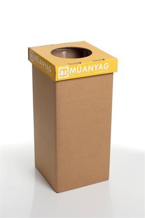 Kôš na triedenie odpadkov, recyklovaný, 20 l, RECOBIN "Mini", žltá 1