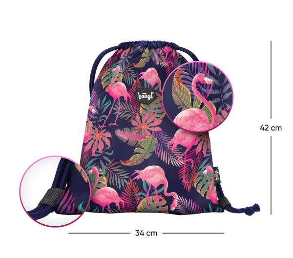 BAAGL SET 3 Flamingo: batoh, penál, sáček 14