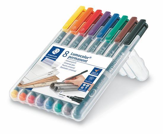 Permanentný popisovač, sada, OHP, 0,6 mm, STAEDTLER "Lumocolor 318 F", 8 rôznych farieb 2