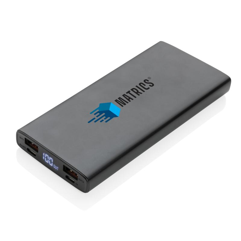 Hliníková 18W PD powerbanka 10 000 mAh čierna 5