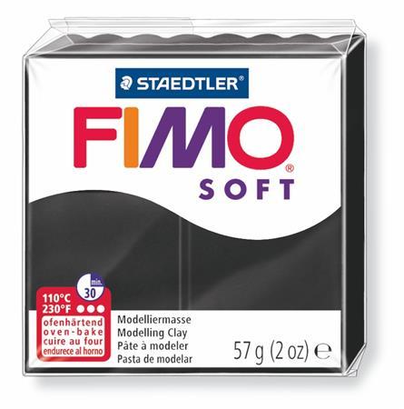 Modelovacia hmota, 57 g, polymérová, FIMO "Soft", čierna 1
