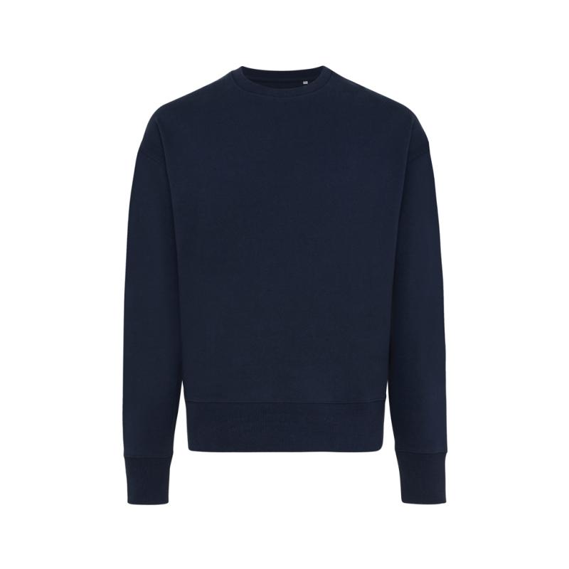 Mikina IQONIQ Kruger relaxed fit z recykl. bavlny námornícka modrá XL 1