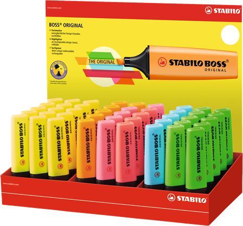 Zvýrazňovač, displej, 2-5 mm, STABILO "Swing  "BOSS", rôzne farby 1