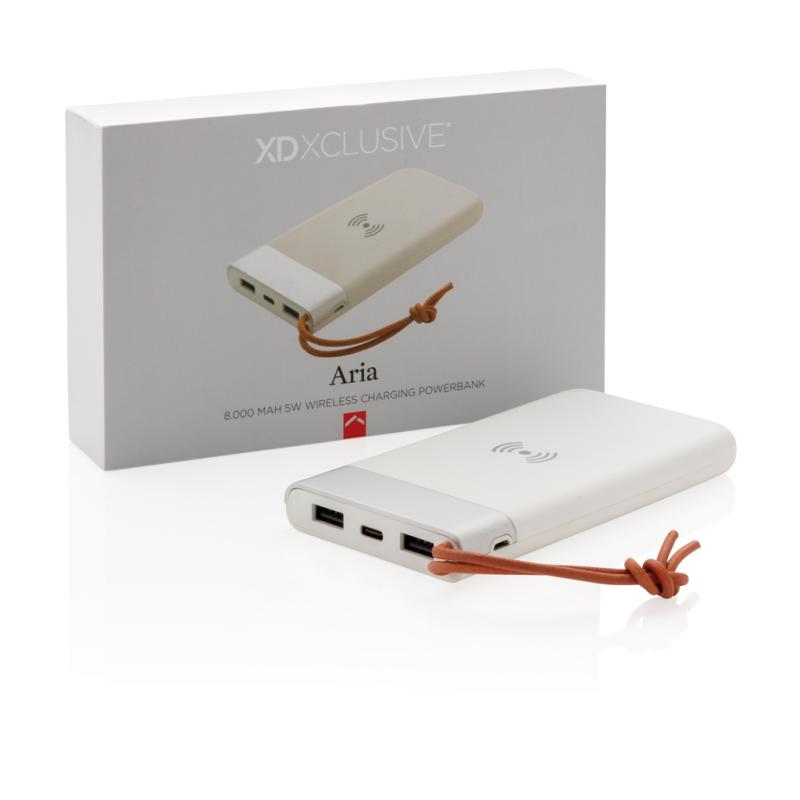Bezdrôtová powerbanka Aria 8 000 mAh 5W biela 13