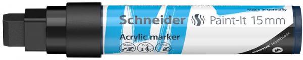 Akrylový popisovač, 15 mm, SCHNEIDER "Paint-It 330", čierna 3