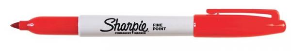 Permanentný popisovač, 1 mm, kužeľovitý, SHARPIE "Fine Point", červený 1