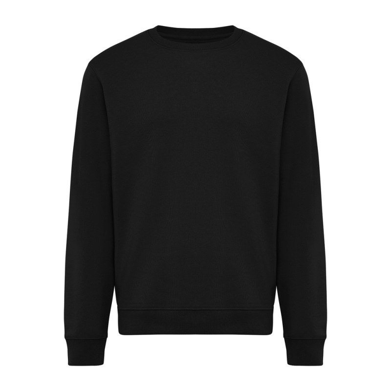 IQONIQ Toria Unisex mikina s okrúhl. výstrihom z rec. bavlny čierna S 1