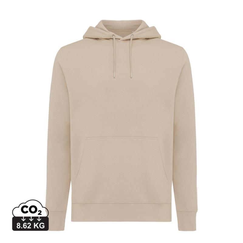 Ľahká mikina s kapucňou IQONIQ Rila z recykl. bavlny desert XL