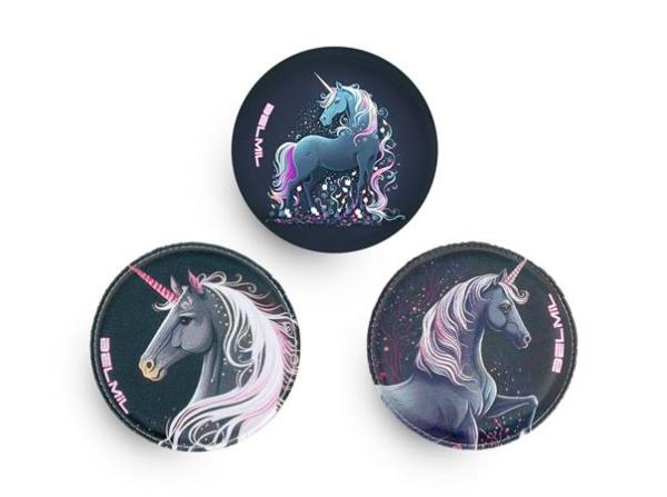 Nálepky, na suchý zips, k taškám Classy Plus, BELMIL "Unicorn Dream"