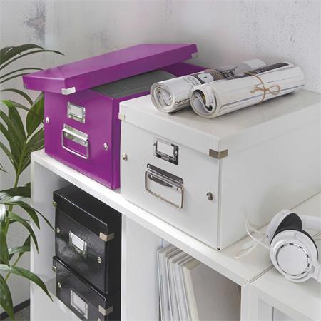 Odkladací box, A4, LEITZ "Click&Store", fialová 3