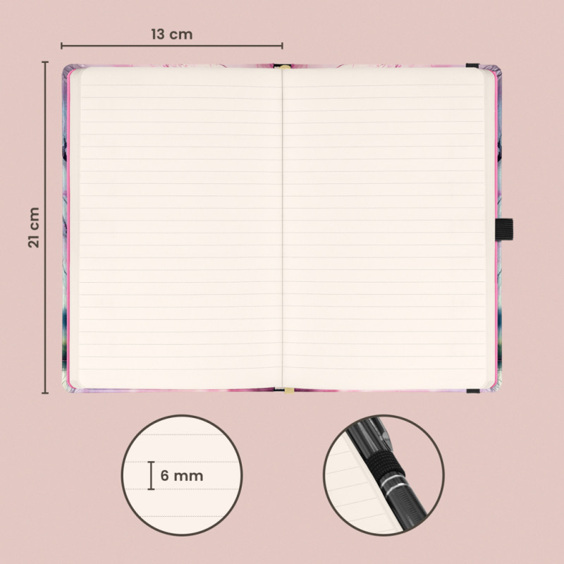 NOTIQUE Notes Sakura, linajkovaný, 13 x 21 cm 2