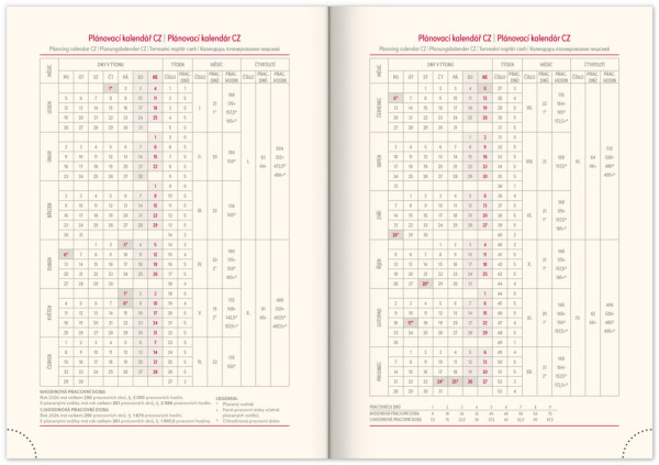 NOTIQUE Týždenný diár Panama 2026, tmavomodrý, 15 x 21 cm 5