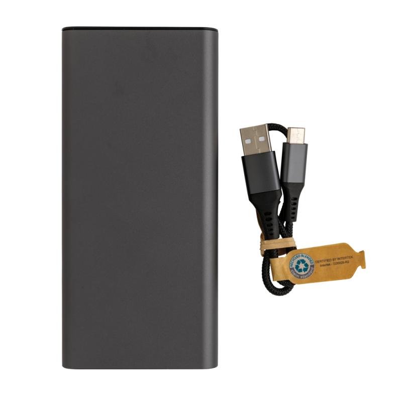 Powerbanka Terra 20 000mAh 20W z recyklovaného hliníka a ABS sivá 4