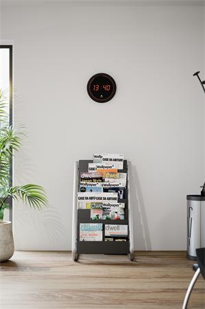 Nástenné hodiny, LED displej, 30 cm, ALBA "Horled", čierne 2