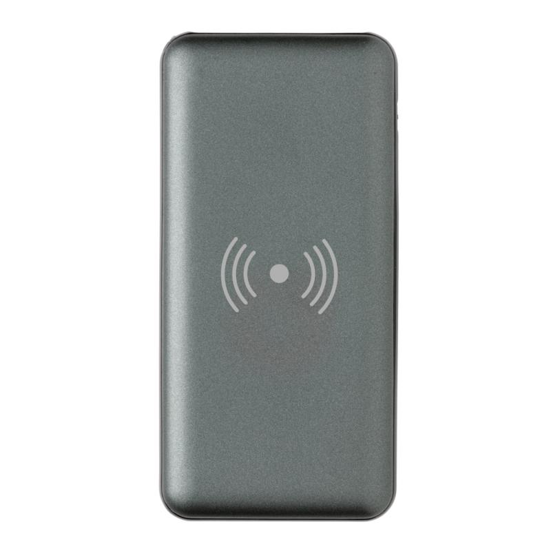 PD rýchlo nabíjacia bezdrôtová powerbanka 10 000 mAh 10 W sivá 7