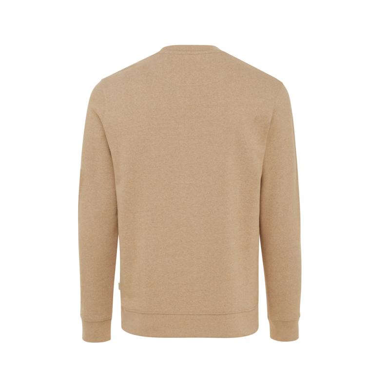 Nefarbená mikina IQONIQ Denali z recykl. bavlny heather brown XXXL 2