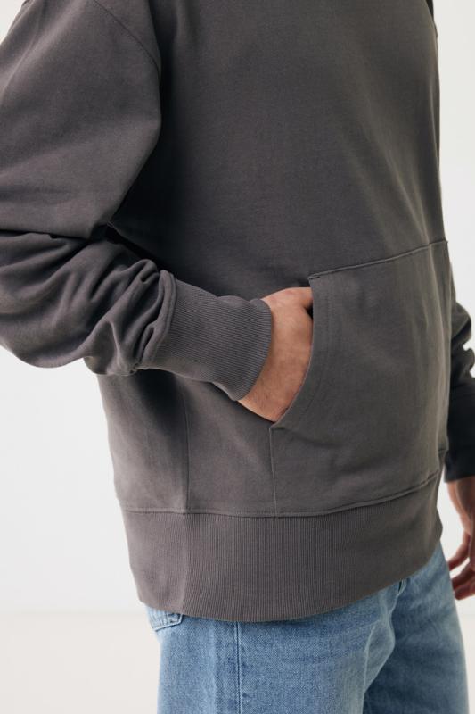 Mikina s kapucňou IQONIQ Yoho relaxed fit z recykl. bavlny antracitová XXL 16