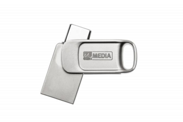 USB kľúč, 32GB, USB 2.0 + USB-C, hliníkový kryt, MYMEDIA "Dual" (by VERBATIM) 3