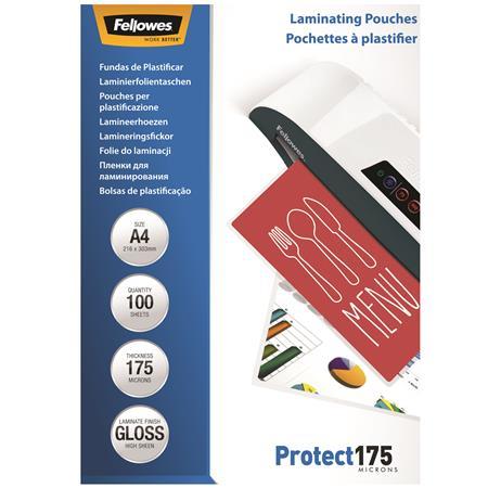 Laminovacia fólia, 175 mikr., A4, lesklá, 100 ks, FELLOWES 1
