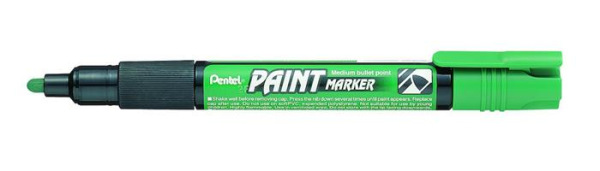 Lakový popisovač, 2 mm, kužeľový hrot, PENTEL "MMP20", zelená