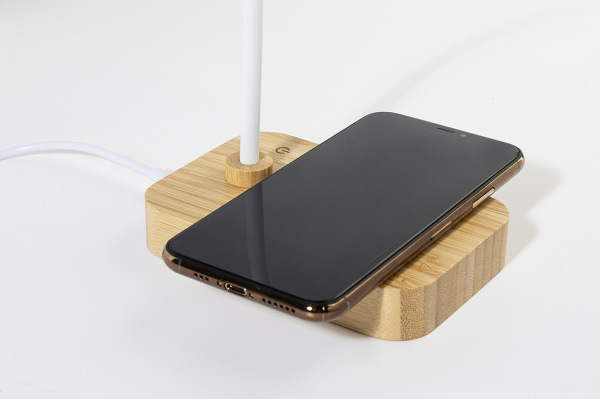 VoltGlow stolná lampa s bezdrôtovou nabíjačkou 6