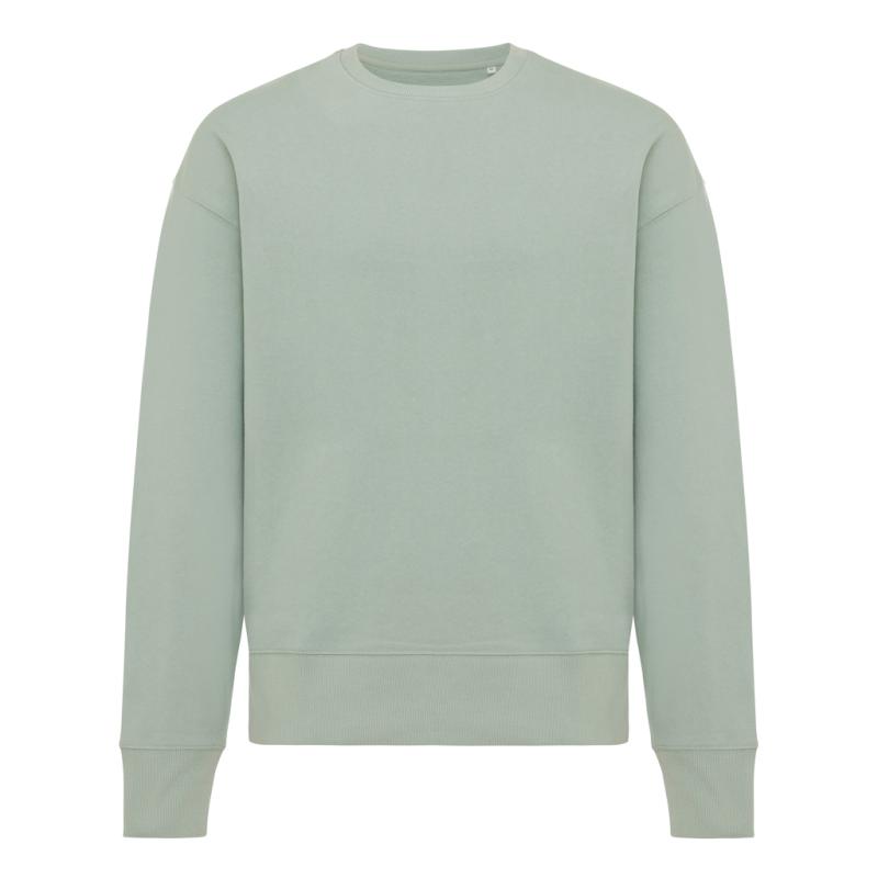 Mikina IQONIQ Kruger relaxed fit z recykl. bavlny Iceberg green XXXL