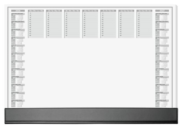 Podložka na stôl, 595x410 mm, dvojročné a týždenné kalendárium, SIGEL "Office" 1