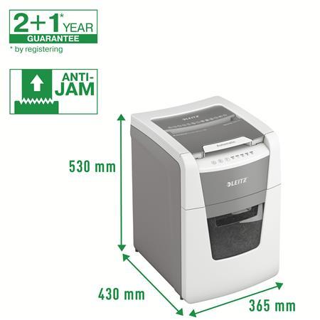 SKartovací stroj, konfetti, 100 listov, LEITZ "IQ AutoFeed SmallOffice 100 P4 Pro" 7