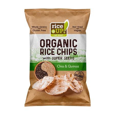 Ryžové chipsy, 25 g, RICE UP "Bio", chia semiačka a quinoa 1