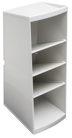 Stolový organizér, multifunkčný, 4 priehradky, 8x23x11 cm, EXACOMPTA "Autentik", biele 1