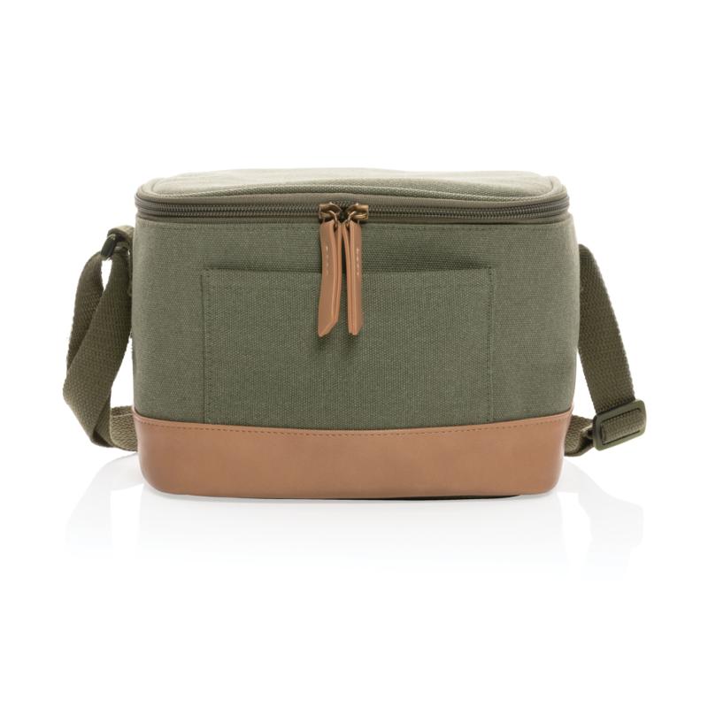 Malá chladiaca taška Impact z 16 oz. recykl. canvas AWARE™ zelená 3