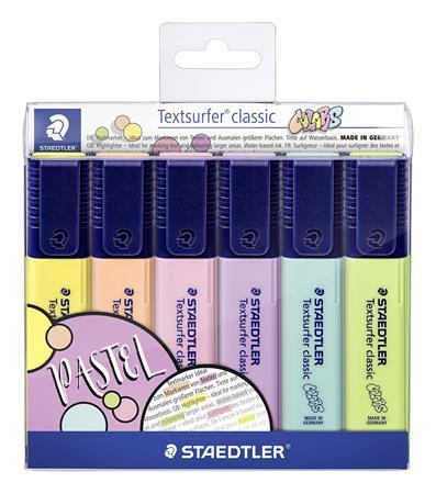 Zvýrazňovač, sada, 1-5 mm, STAEDTLER, "Textsurfer Classic Pastel", 6 rôznych farieb 1