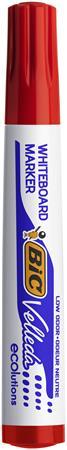 Popisovač na flipchart a tabuľu, 1,4 mm, kužeľový hrot, BIC" Velleda ecolutions", červená 2