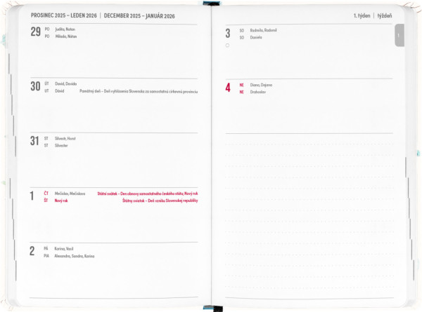 NOTIQUE 18-mesačný diár Petito – Herbár 2025/2026, 11 x 17 cm 1