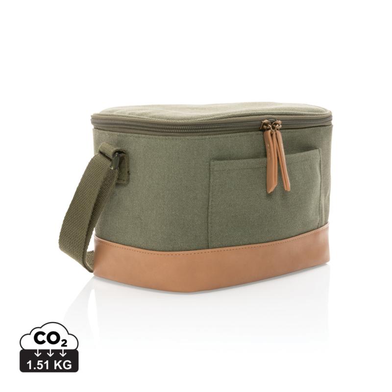 Malá chladiaca taška Impact z 16 oz. recykl. canvas AWARE™ zelená